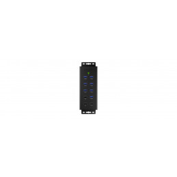 ICY BOX IB-HUB1703-QC3 USB 3.2 Gen 1 (3.1 Gen 1) Type-B 5000 Mbit s Musta