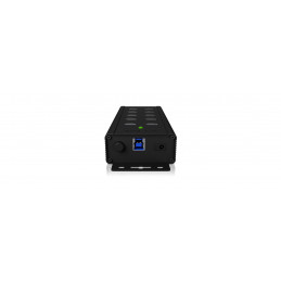 ICY BOX IB-HUB1703-QC3 USB 3.2 Gen 1 (3.1 Gen 1) Type-B 5000 Mbit s Musta