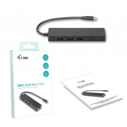 i-tec Advance C31GL3SLIM keskitin USB 3.2 Gen 1 (3.1 Gen 1) Type-C 5000 Mbit s Musta