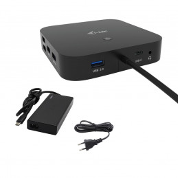 i-tec C31HDMIDPDOCKPD65 kannettavien tietokoneiden telakka ja porttitoistin Langallinen USB 3.2 Gen 1 (3.1 Gen 1) Type-C Musta