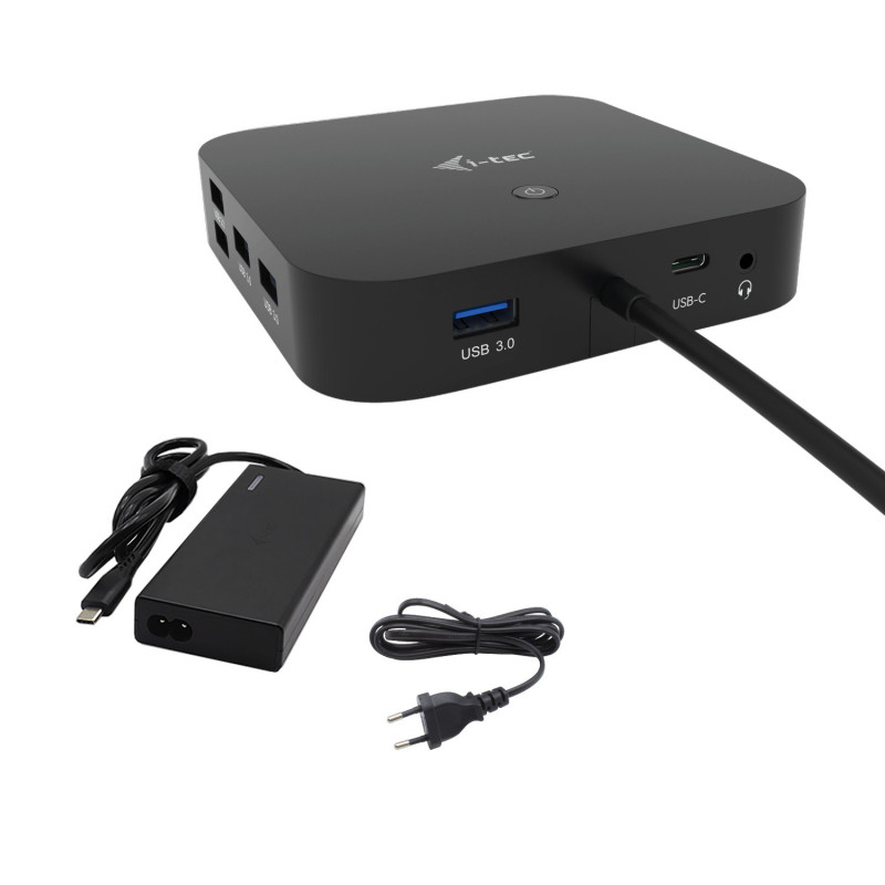 i-tec C31HDMIDPDOCKPD65 kannettavien tietokoneiden telakka ja porttitoistin Langallinen USB 3.2 Gen 1 (3.1 Gen 1) Type-C Musta