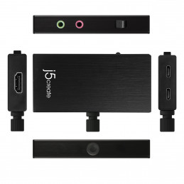 j5create JVA02-N Live Capture Adapter HDMI™ - USB-C™ ja virransyöttö