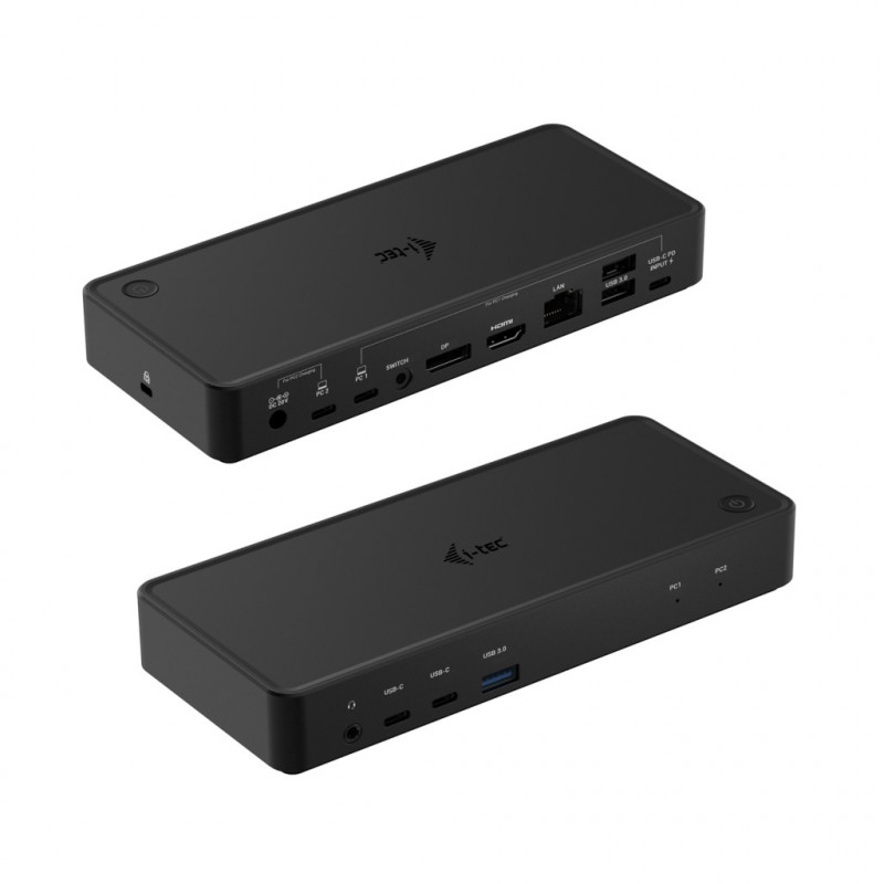 i-tec C31DUALKVMDOCKPD kannettavien tietokoneiden telakka ja porttitoistin Langallinen USB 3.2 Gen 1 (3.1 Gen 1) Type-C Musta