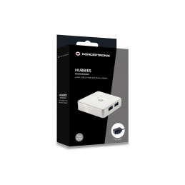 Conceptronic HUBBIES03W keskitin USB 3.2 Gen 1 (3.1 Gen 1) Micro-B 5000 Mbit s Valkoinen