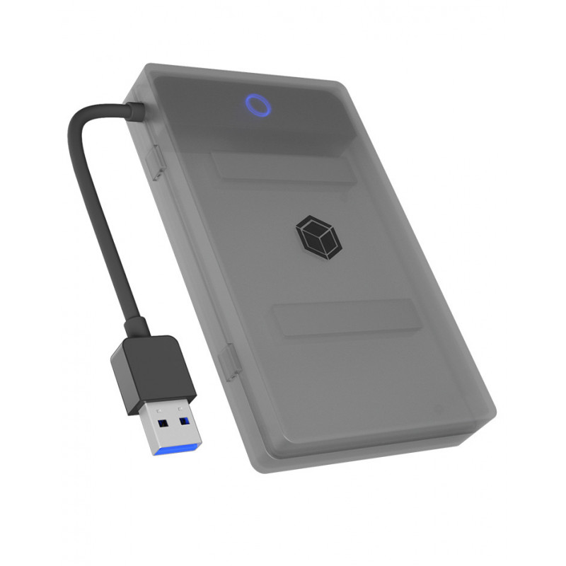 ICY BOX IB-AC603b-U3 HDD- SSD-kotelo Antrasiitti, Musta 2.5"