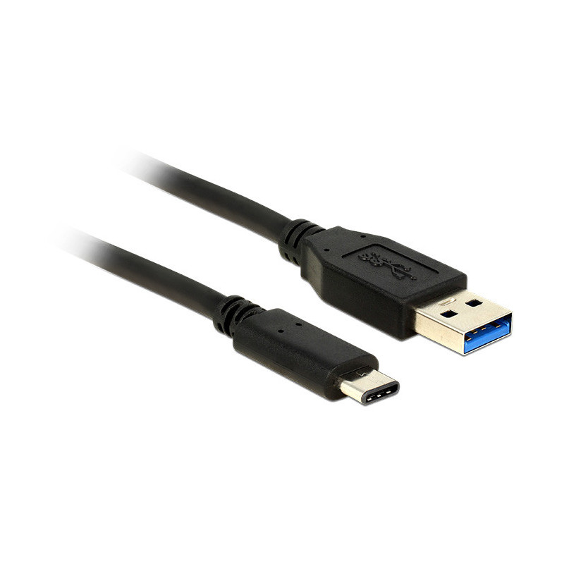 DeLOCK 0.5m USB3.1-C USB3.1-A USB-kaapeli 0,5 m USB 3.2 Gen 2 (3.1 Gen 2) USB A USB C Musta