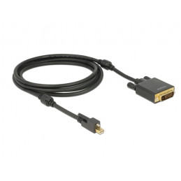 DeLOCK 83726 videokaapeli-adapteri 2 m Mini DisplayPort DVI Musta