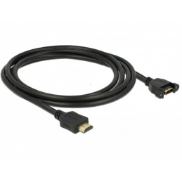 DeLOCK 85464 HDMI-kaapeli 2 m HDMI-tyyppi A (vakio) Musta