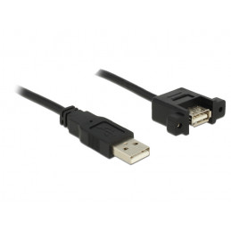 DeLOCK 1m 2xUSB2.0-A USB-kaapeli USB 2.0 USB A Musta
