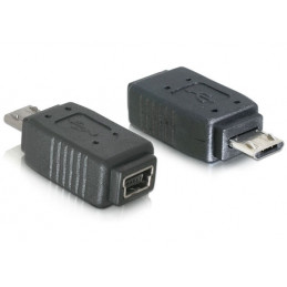 DeLOCK Adapter USB micro-B male to mini USB 5-pin mini USB 5p Musta