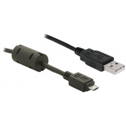 DeLOCK USB 2.0 Cable - 1.0m USB-kaapeli 1 m USB A Micro-USB B Musta