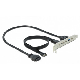 DeLOCK 89934 USB-kaapeli 0,5 m USB 3.2 Gen 2 (3.1 Gen 2) USB C USB A Musta