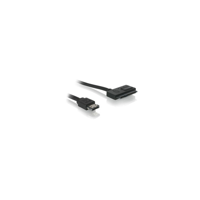 DeLOCK Cable Power Over eSATA  SATA 22pin SATA-kaapeli 0,5 m eSATAp Musta