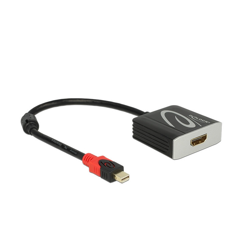 DeLOCK 62735 videokaapeli-adapteri 0,2 m Mini DisplayPort HDMI-tyyppi A (vakio) Musta