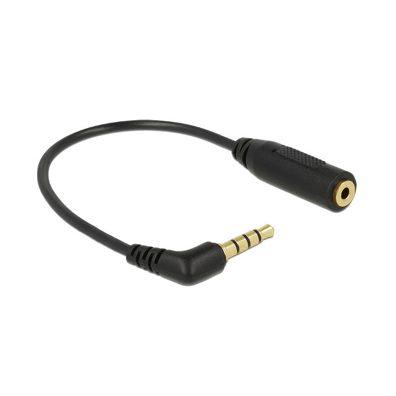 DeLOCK 0.175m 3.5mm 2.5mm audiokaapeli 0,175 m Musta