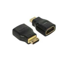 DeLOCK 65665 videokaapeli-adapteri Mini-HDMI HDMI Musta