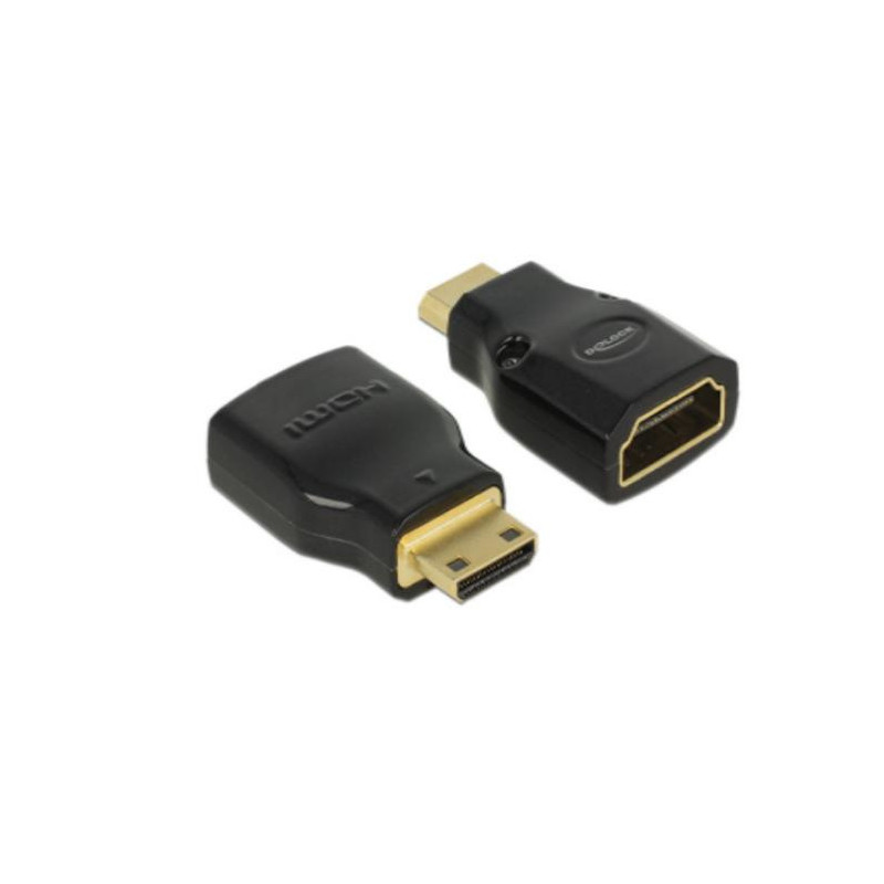 DeLOCK 65665 videokaapeli-adapteri Mini-HDMI HDMI Musta