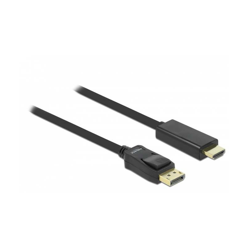 DeLOCK 82435 videokaapeli-adapteri 3 m HDMI Displayport Musta