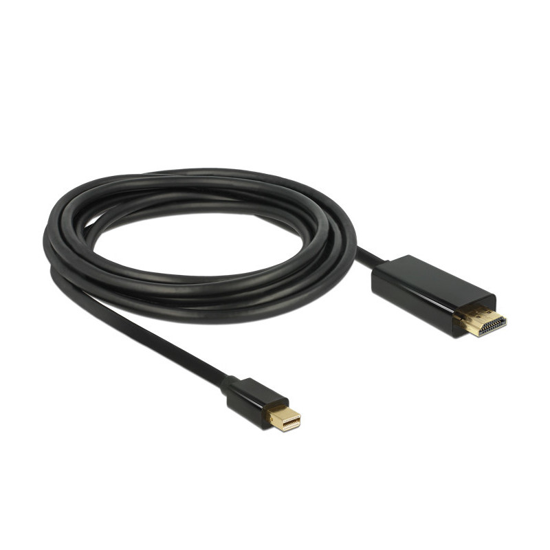 DeLOCK 83699 videokaapeli-adapteri 2 m Mini DisplayPort HDMI Musta