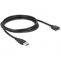 DeLOCK 2m USB 3.0 USB-kaapeli USB 3.2 Gen 1 (3.1 Gen 1) USB A Micro-USB B Musta