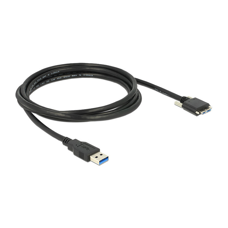DeLOCK 2m USB 3.0 USB-kaapeli USB 3.2 Gen 1 (3.1 Gen 1) USB A Micro-USB B Musta