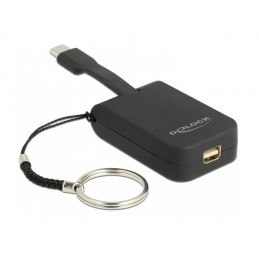 DeLOCK 63939 videokaapeli-adapteri 0,03 m USB Type-C mini DisplayPort Musta