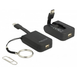 DeLOCK 63939 videokaapeli-adapteri 0,03 m USB Type-C mini DisplayPort Musta