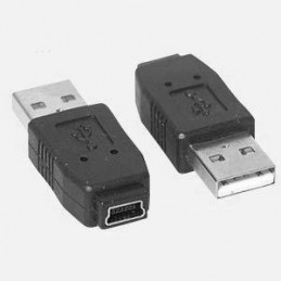 DeLOCK Gender Changer mini USB-B 5-pin USB-A Musta