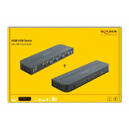 DeLOCK 11483 KVM-kytkin Musta
