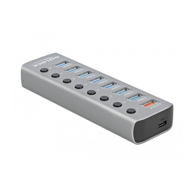 DeLOCK 63264 keskitin USB 3.2 Gen 1 (3.1 Gen 1) Type-B Harmaa