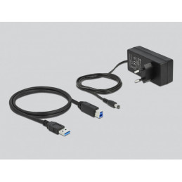 DeLOCK 63263 keskitin USB 3.2 Gen 1 (3.1 Gen 1) Type-B 5000 Mbit s Harmaa