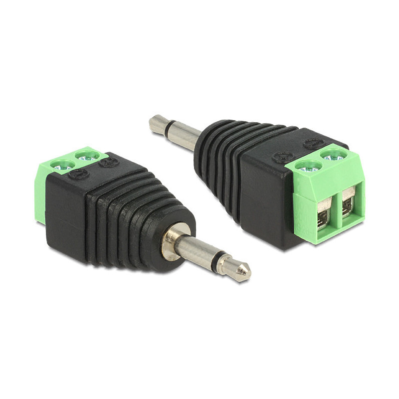 DeLOCK 65528 kaapelin sukupuolenvaihtaja 3.5mm Musta, Vihreä, Hopea