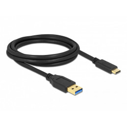 DeLOCK 84004 USB-kaapeli 2 m USB 3.2 Gen 1 (3.1 Gen 1) USB A USB C Musta