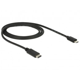 DeLOCK 83602 USB-kaapeli 1 m USB 2.0 USB C Micro-USB B Musta