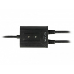 DeLOCK 63950 sarjakaapeli Musta 0,6 m USB 2.0 Type-A 2 x RS-232 DB9
