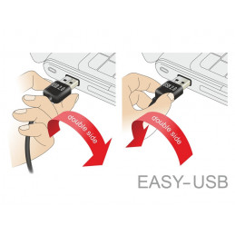 DeLOCK 63950 sarjakaapeli Musta 0,6 m USB 2.0 Type-A 2 x RS-232 DB9