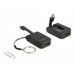 DeLOCK 63940 videokaapeli-adapteri 0,03 m USB Type-C DisplayPort Musta