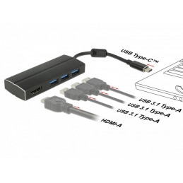 DeLOCK 63931 keskitin USB 3.2 Gen 1 (3.1 Gen 1) Type-C 5000 Mbit s Musta