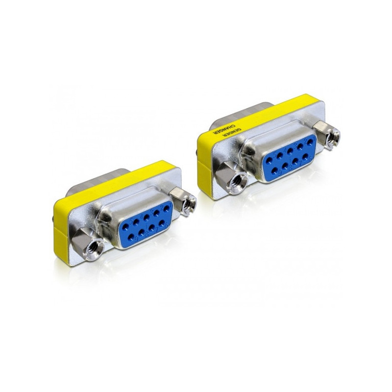 DeLOCK 65008 kaapelin sukupuolenvaihtaja Sub-D9 Sininen, Hopea