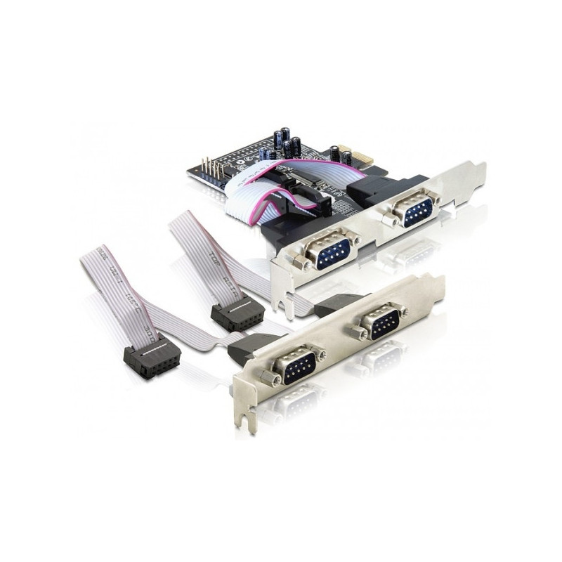 DeLOCK 4 x serial PCI Express card liitäntäkortti -sovitin