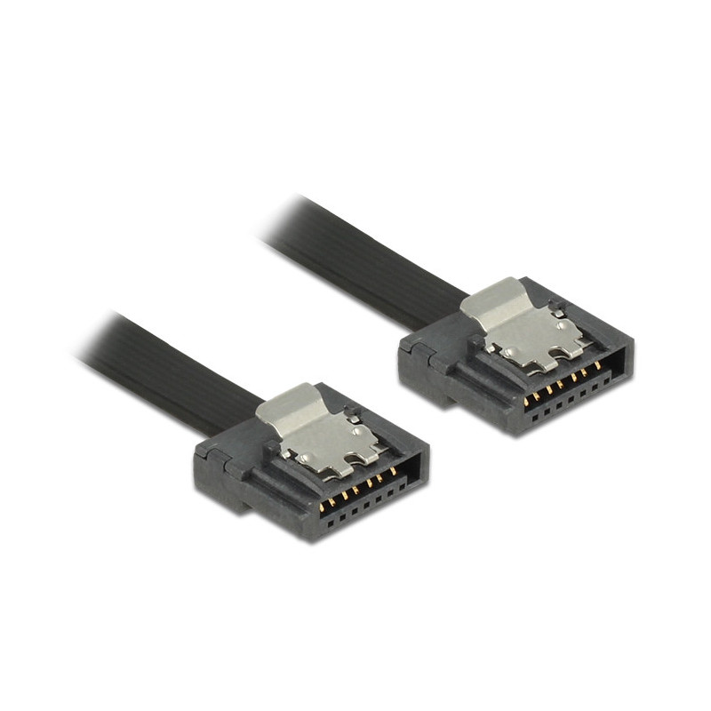 DeLOCK 1m SATA III SATA-kaapeli SATA 7-pin Musta