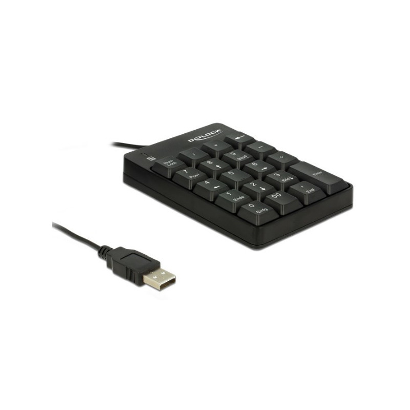 DeLOCK 12481 Numeerinen näppäimistö Universaali USB Musta