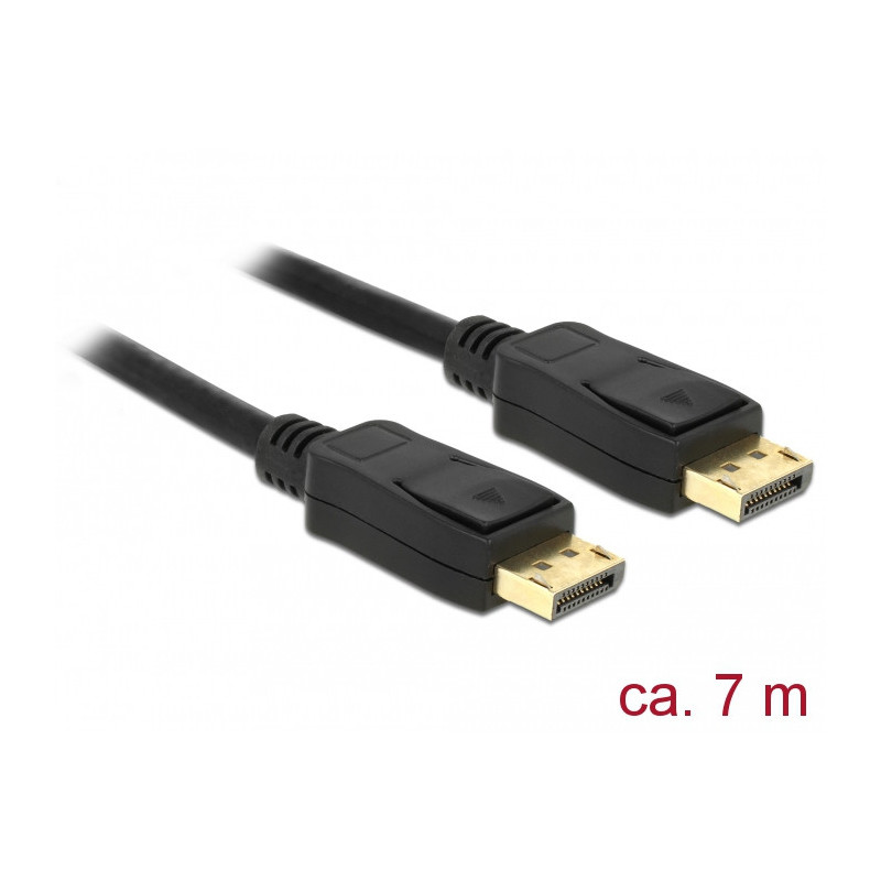 DeLOCK 84860 DisplayPort-kaapeli 7 m Musta