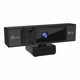 j5create JVCU435-N USB™ 4K Ultra HD -verkkokamera ja 5x Digitaalinen zoomi -kaukosäädin