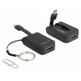 DeLOCK 63942 videokaapeli-adapteri 0,03 m USB Type-C HDMI Musta