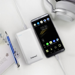 Intenso XS20000 Powerbank Zusatzakku LiPo 20000 mAh 7313552 Litium polymeeri (LiPo) Valkoinen