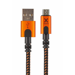 Xtorm CXX001 USB-kaapeli 1,5 m USB A Micro-USB B Musta, Oranssi