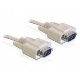 DeLOCK Sub-D 9 3m sarjakaapeli Beige Sub-D9