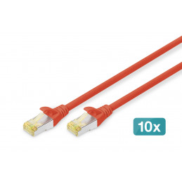 Digitus DK-1644-A-020-R-10 verkkokaapeli Punainen 2 m Cat6a S FTP (S-STP)
