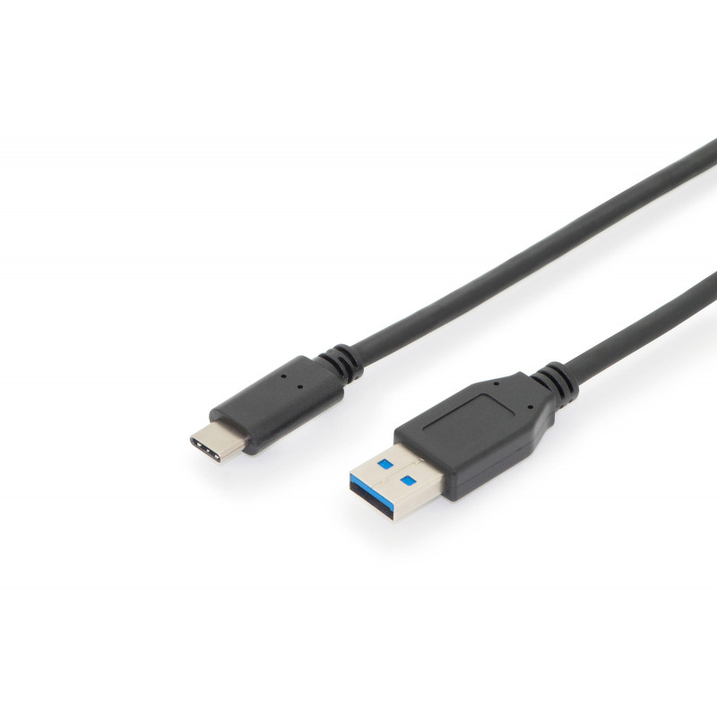 Digitus AK-300146-010-S USB-kaapeli 1 m USB 2.0 USB C USB A Musta
